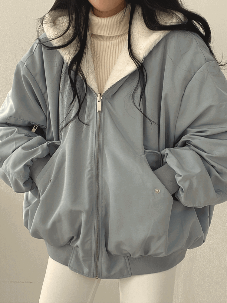 Cozy Oversized Bomber Jacket - Lola the label