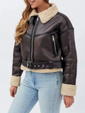 Cropped Shearling Jacket - Lola the label