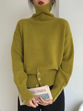 High - Neck Buttoned Sweater - Lola the label