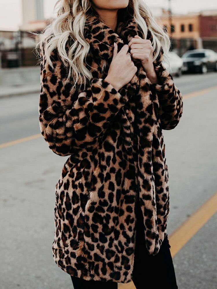 Leopard Print Faux Fur Coat - Lola the label